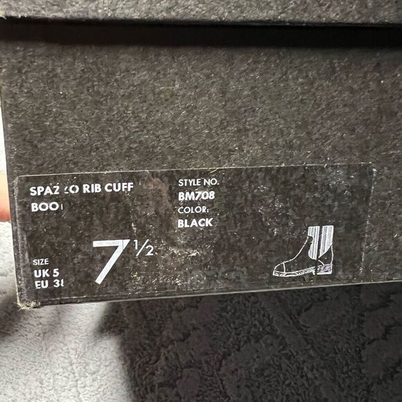 J.Crew Rib-cuff boots in Italian leather Black Gray Size 7.5 NWB - Picture 13 of 14